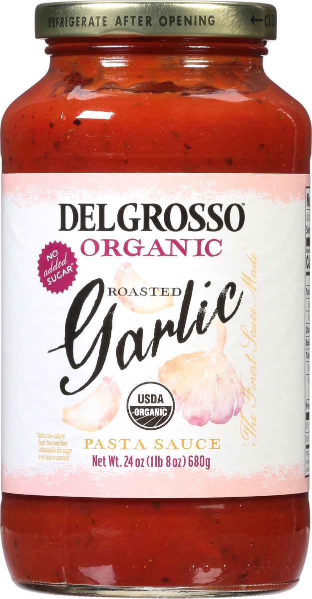 slide 7 of 9, DelGrosso Organic Roasted Garlic Pasta Sauce 24 oz, 24 oz