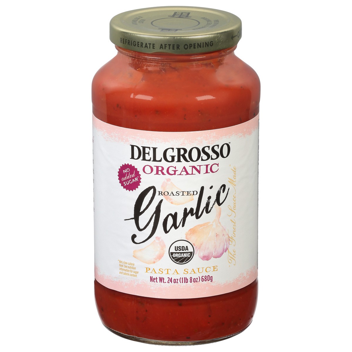 slide 1 of 9, DelGrosso Organic Roasted Garlic Pasta Sauce 24 oz, 24 oz