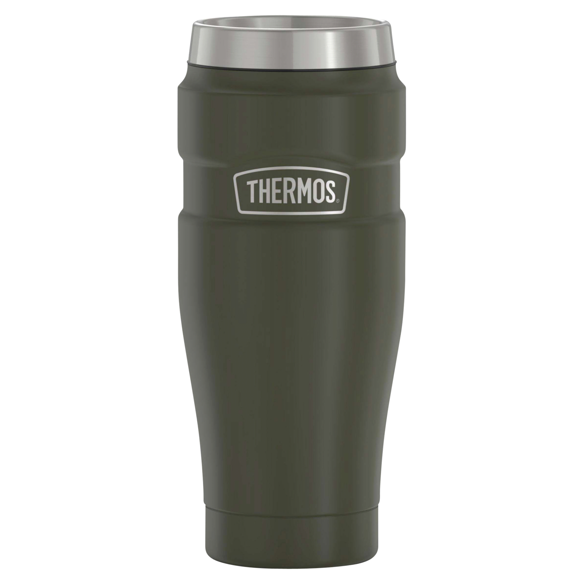 slide 1 of 1, Thermos Travel Tumbler Stainless Steel Matte Army Green, 16 oz