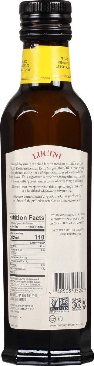 slide 6 of 14, Lucini Extra Virgin Delicate Lemon Olive Oil 8.5 fl oz, 8.5 fl oz