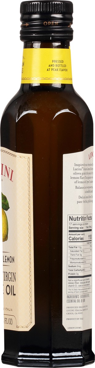 slide 2 of 14, Lucini Extra Virgin Delicate Lemon Olive Oil 8.5 fl oz, 8.5 fl oz