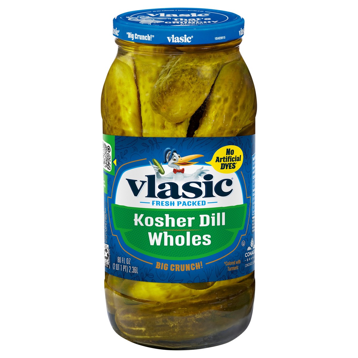 slide 1 of 5, Vlasic Kosher Dill Whole Pickles, Keto Friendly, 80 fl. oz., 80 fl oz