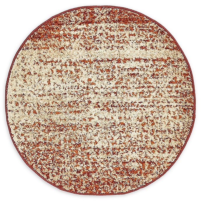 slide 1 of 6, Unique Loom Harvest Traditions 3' Round PowerloomedAccent Rug - Terracotta, 1 ct