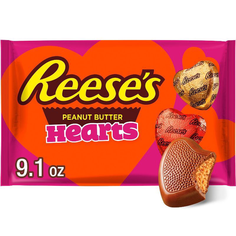 slide 1 of 11, Reese's Peanut Butter Hearts, 9.1 oz