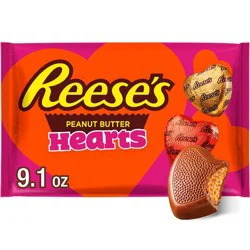 Reese's Chocolate Peanut Butter Creme Hearts, Valentine's Candy Bag, 9.1 oz