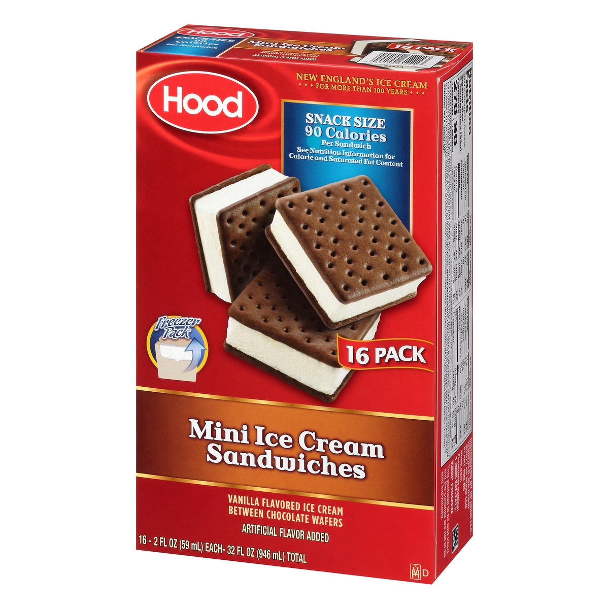 slide 6 of 10, Hood Mini Ice Cream Sandwich, 2 oz (Pack of 16), 16 ct