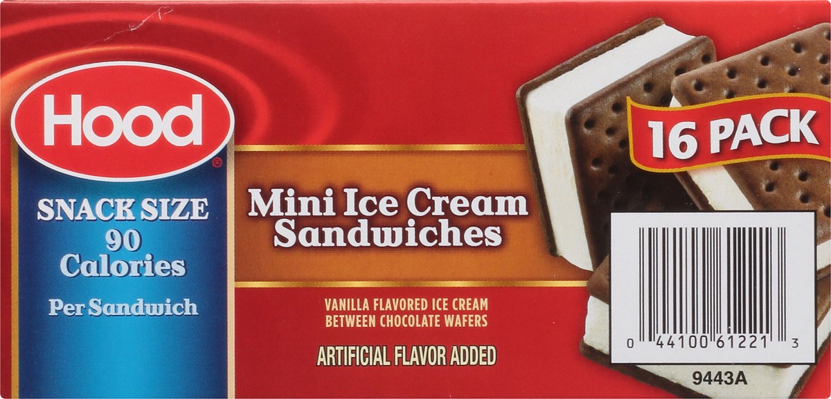 slide 9 of 10, Hood Mini Ice Cream Sandwich, 2 oz (Pack of 16), 16 ct