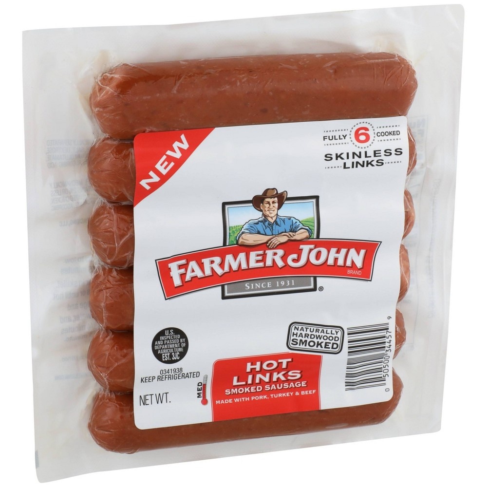Farmer John Sausage Where To Buy Farmer John Hot Links Smoked Sausage 6 ct; 14 oz | Shipt