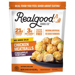 Realgood Foods Pineapple Teriyaki Chicken Meatballs