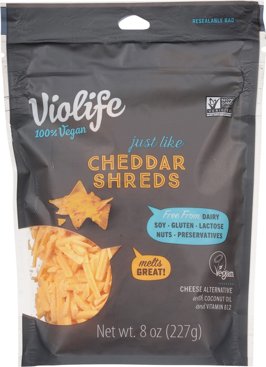 slide 8 of 9, Violife Just Like Cheddar Shreds, Vegan, 8 oz Bag, 8 oz