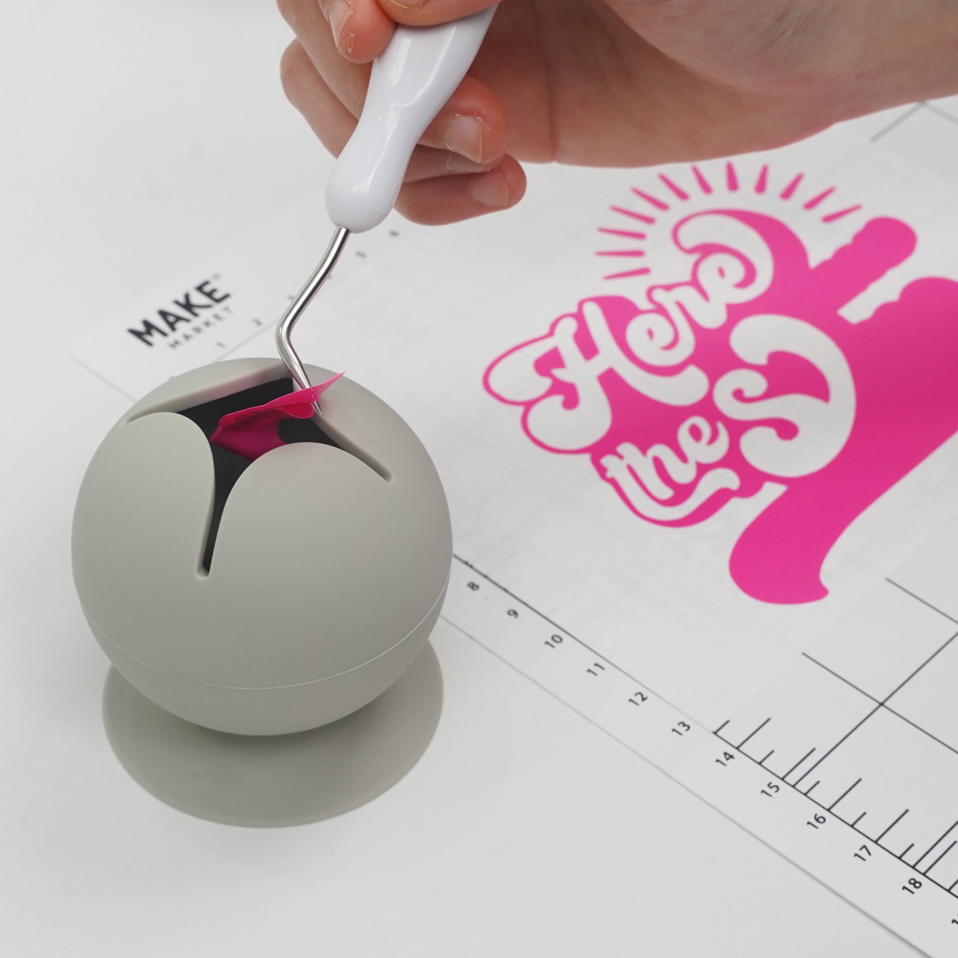 slide 2 of 3, Vinyl Weeding Scraps Collector Suction Cup By Make Market, 2.44 in x 2.44 in x 2.64 in