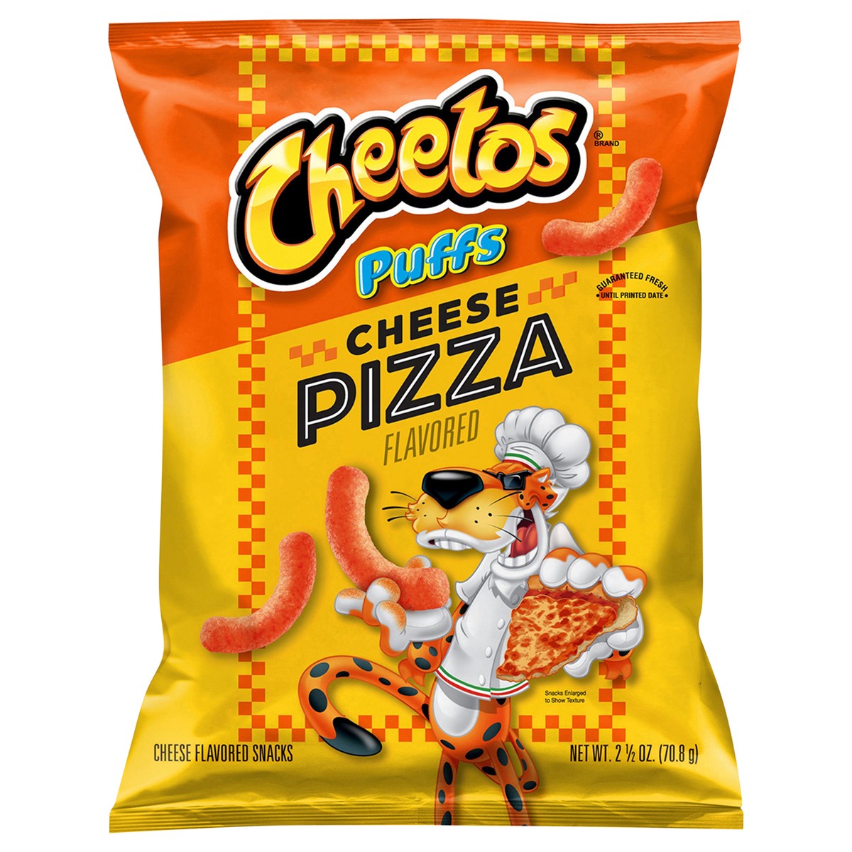 slide 1 of 9, Cheetos Puffs Cheese Flavored Snacks Cheese Pizza 2 1/2 Oz, 2.5 oz