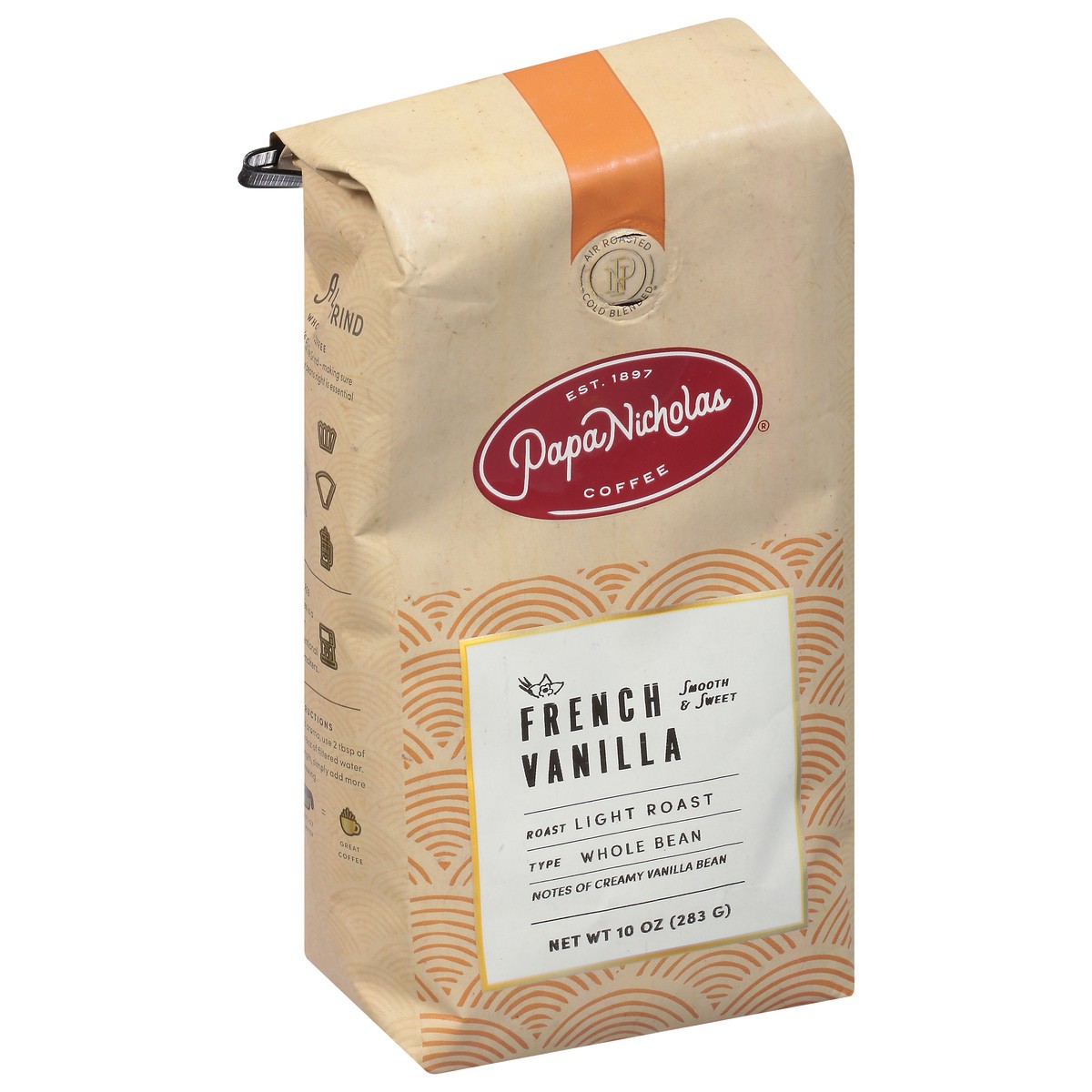 slide 7 of 12, PapaNicholas Coffee Whole Bean Light Roast French Vanilla Coffee - 10 oz, 10 oz