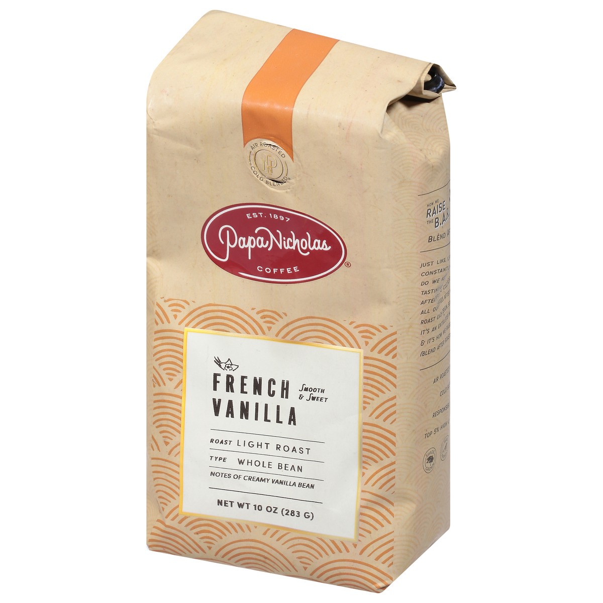 slide 5 of 12, PapaNicholas Coffee Whole Bean Light Roast French Vanilla Coffee - 10 oz, 10 oz