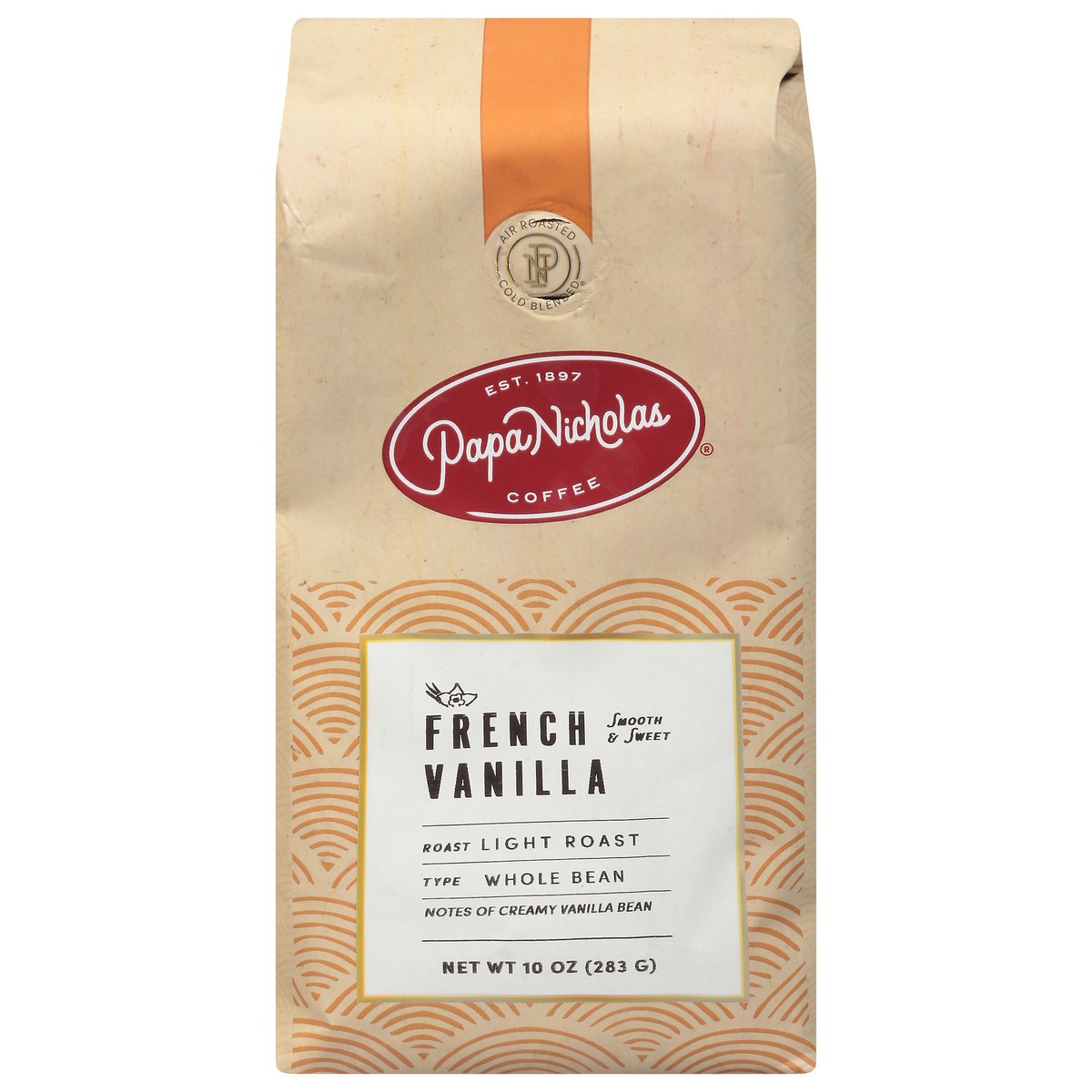 slide 10 of 12, PapaNicholas Coffee Whole Bean Light Roast French Vanilla Coffee - 10 oz, 10 oz