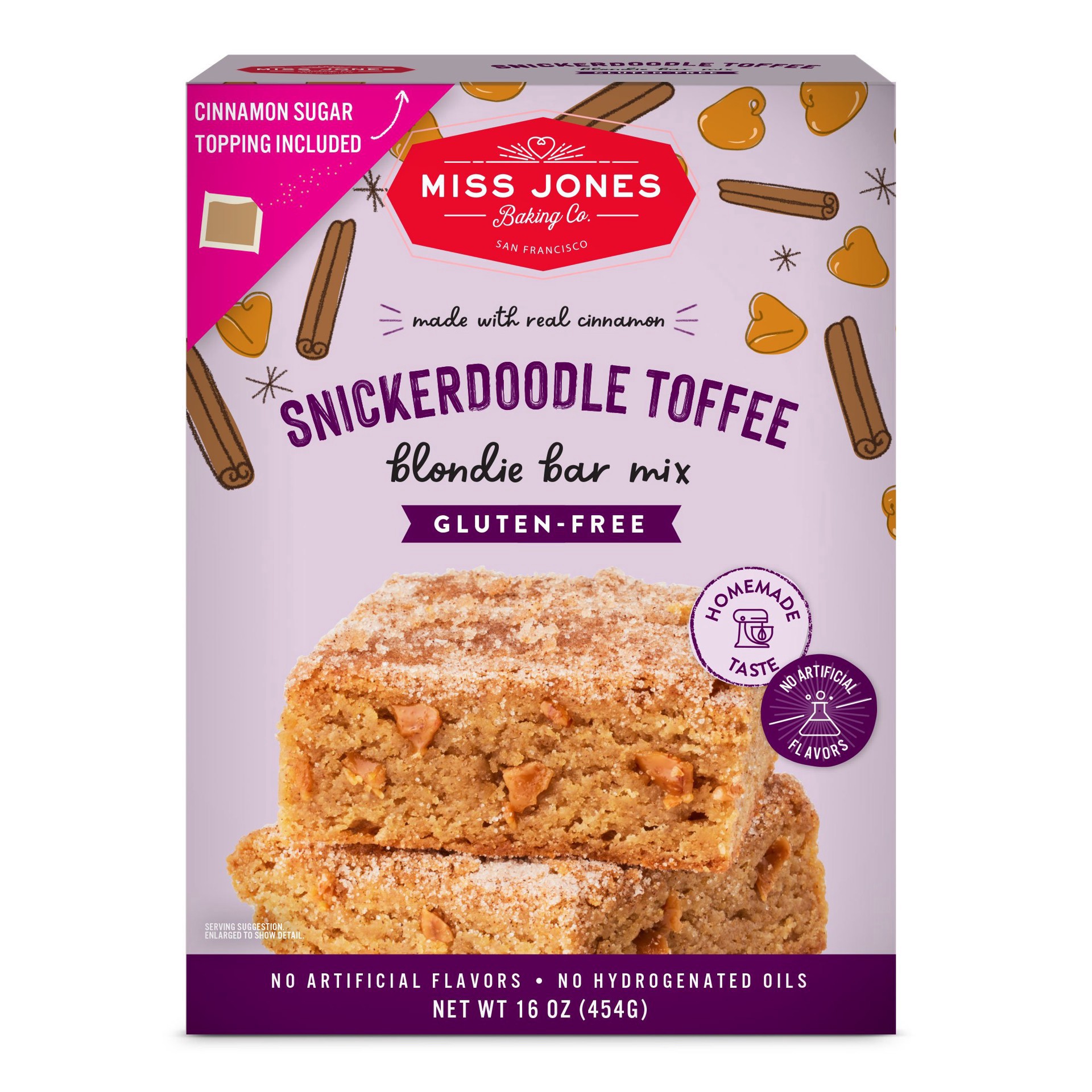 slide 1 of 1, Miss Jones Snickerdoodle Toffee Blondie Bar Mix, 16 oz