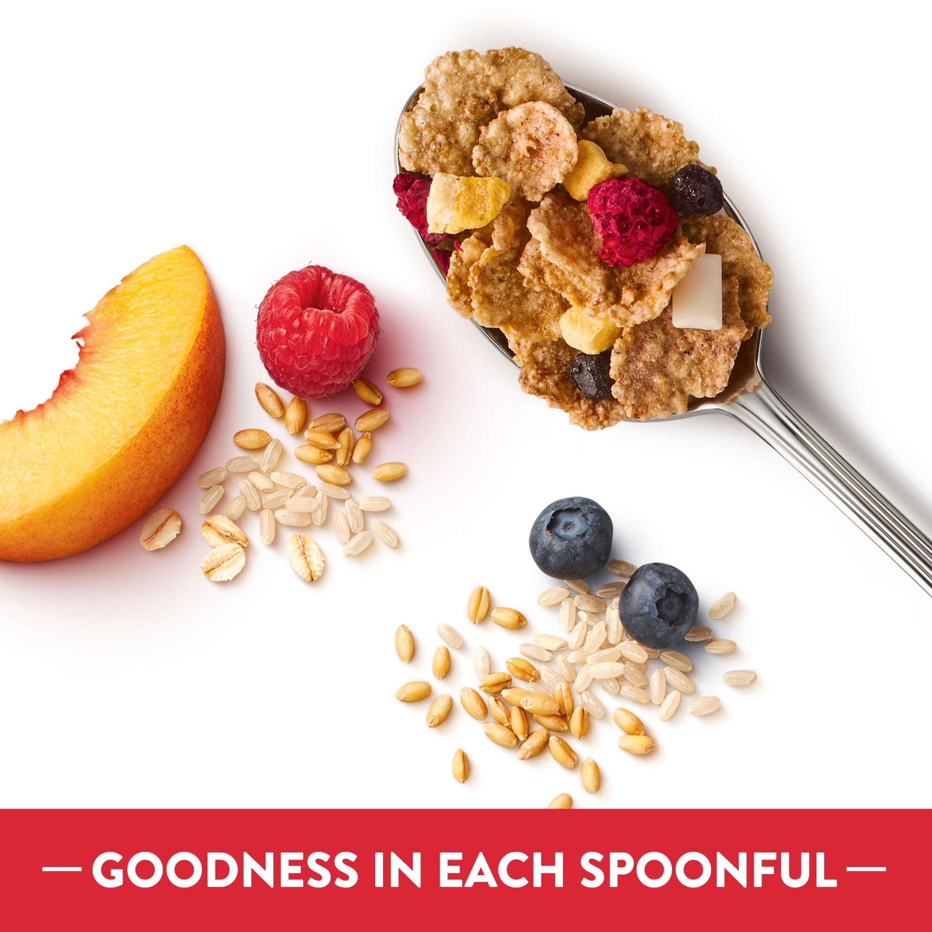 slide 5 of 6, Kellogg's Special K Breakfast Cereal, Good Source of Fiber, Probiotics Berries and Peaches, 10.5 oz