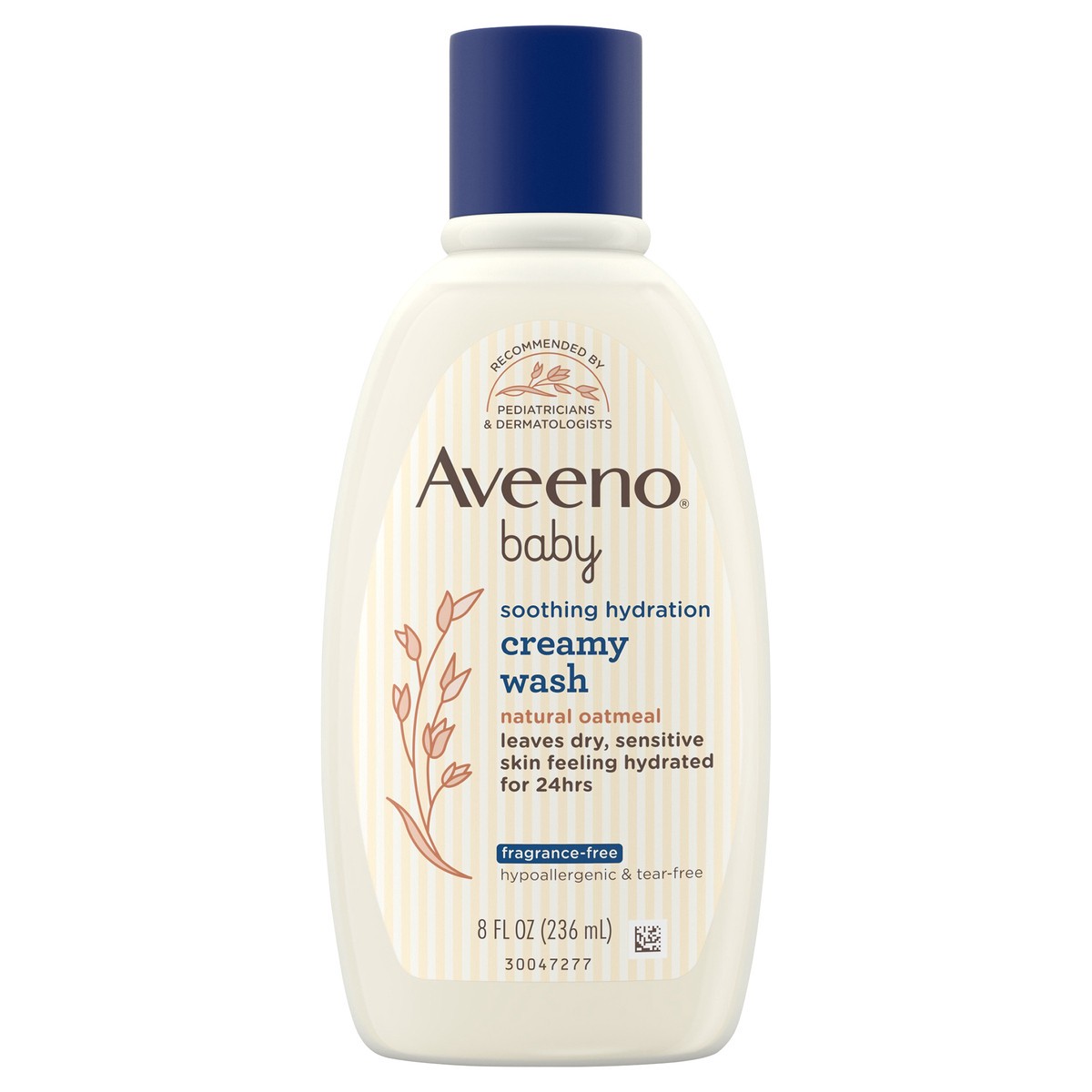 slide 1 of 7, Aveeno Soothing Hydration Creamy Body Wash with Natural Oatmeal, Tear-Free Baby Bath Wash for Dry & Sensitive Skin, Hypoallergenic, Fragrance-, Sulfate- & Paraben-Free, 8 fl oz