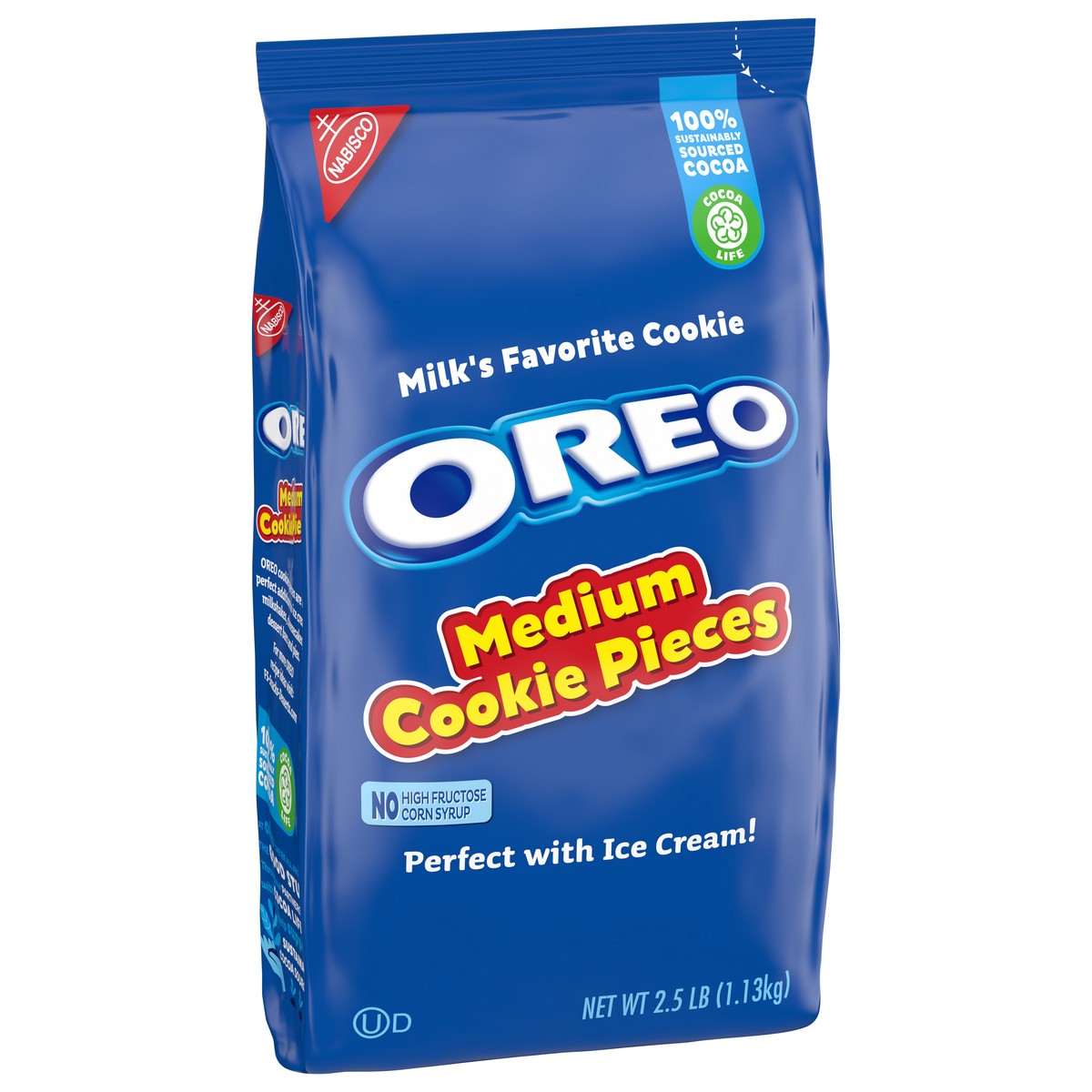 slide 11 of 14, OREO Medium Cookie Pieces, 2.5 lb Bag, 40 oz