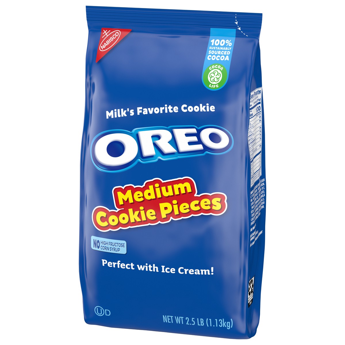 slide 9 of 14, OREO Medium Cookie Pieces, 2.5 lb Bag, 40 oz