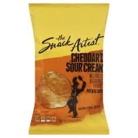 slide 1 of 1, The Snack Artist Potato Chips Cheddar & Sour Cream, 7.75 oz