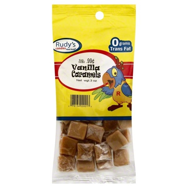 slide 1 of 1, Rudy's Vanilla Caramels, 4.5 oz