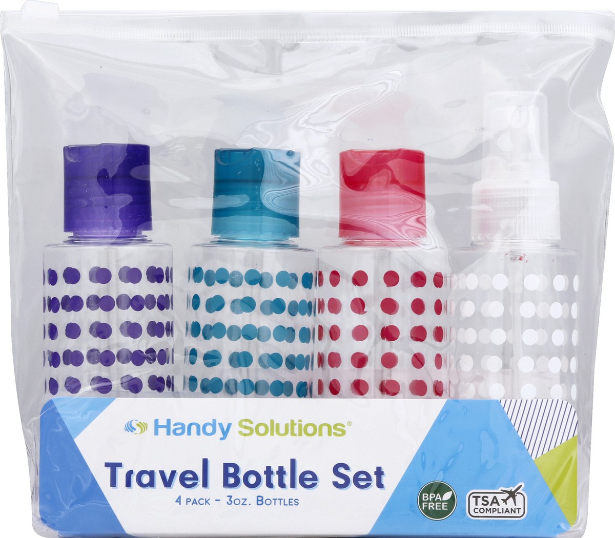 slide 5 of 6, Handy Solutions Travel Bottle Set, 4 ct
