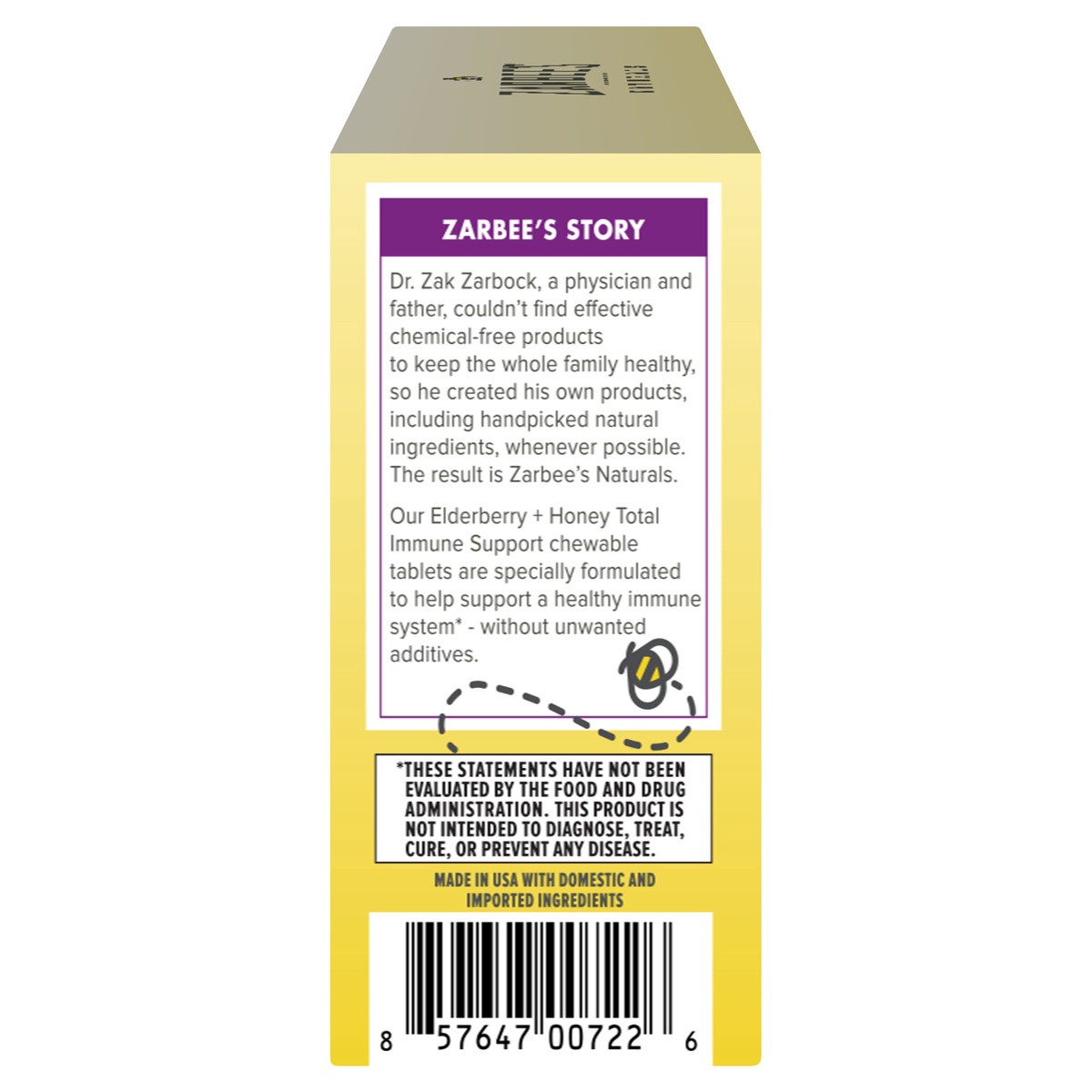 slide 5 of 7, Zarbee's Naturals Elderberry + Honey Total Immune Support Daily Chewable Tablets, 24 ct, 24 ct