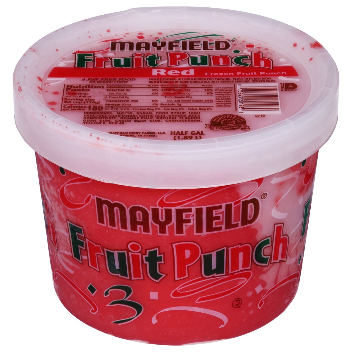 slide 1 of 9, Mayfield Red Frozen Fruit Punch 0.5 gal, 1/2 gal