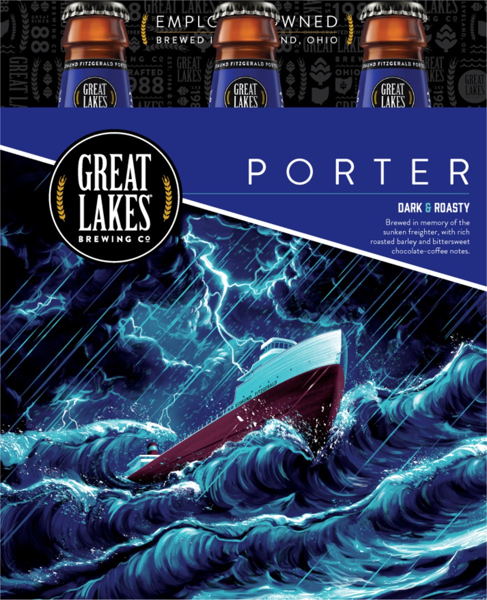 slide 4 of 4, Great Lakes Brewing Co. Great Lakes Edmund Fitzgerald Porter 6 pk 12 oz, 6 ct; 12 oz