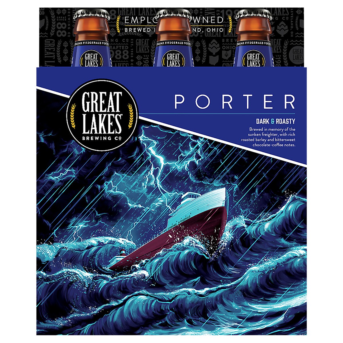 slide 1 of 4, Great Lakes Brewing Co. Great Lakes Edmund Fitzgerald Porter 6 pk 12 oz, 6 ct; 12 oz