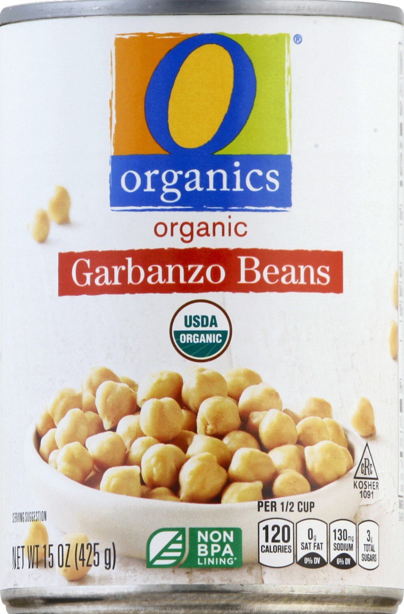 slide 4 of 7, O Organics Organic Beans Garbanzo, 15 oz