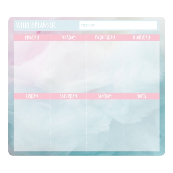 slide 1 of 1, Office Depot Brand Weekly Mouse Pad Desk Calendar, 9'' X 8'', Cotton Candy, January To December 2020, 1 ct