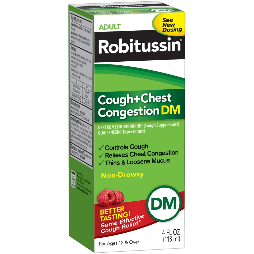 Robitussin Adult NonDrowsy Cough + Chest Congestion DM Liquid 4 fl oz