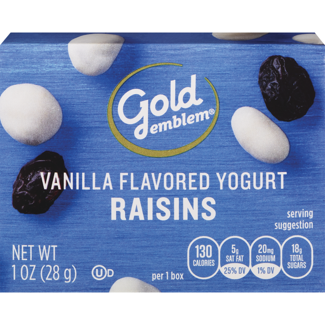 slide 1 of 1, GE Vanilla Yogurt Raisins, 1 ct