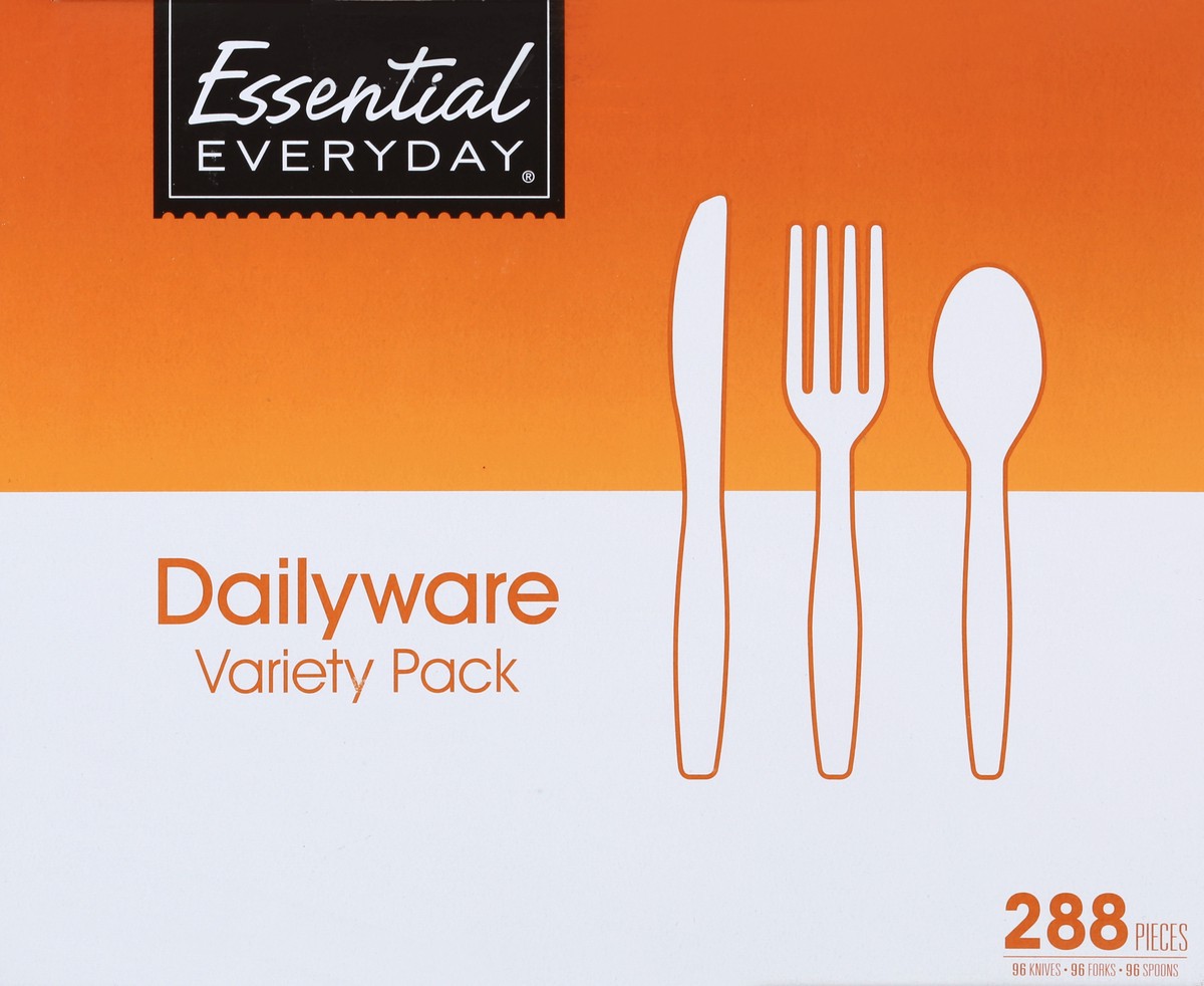 slide 3 of 6, Essential Everyday Heavy Duty Cutlery Combo, 288 ct