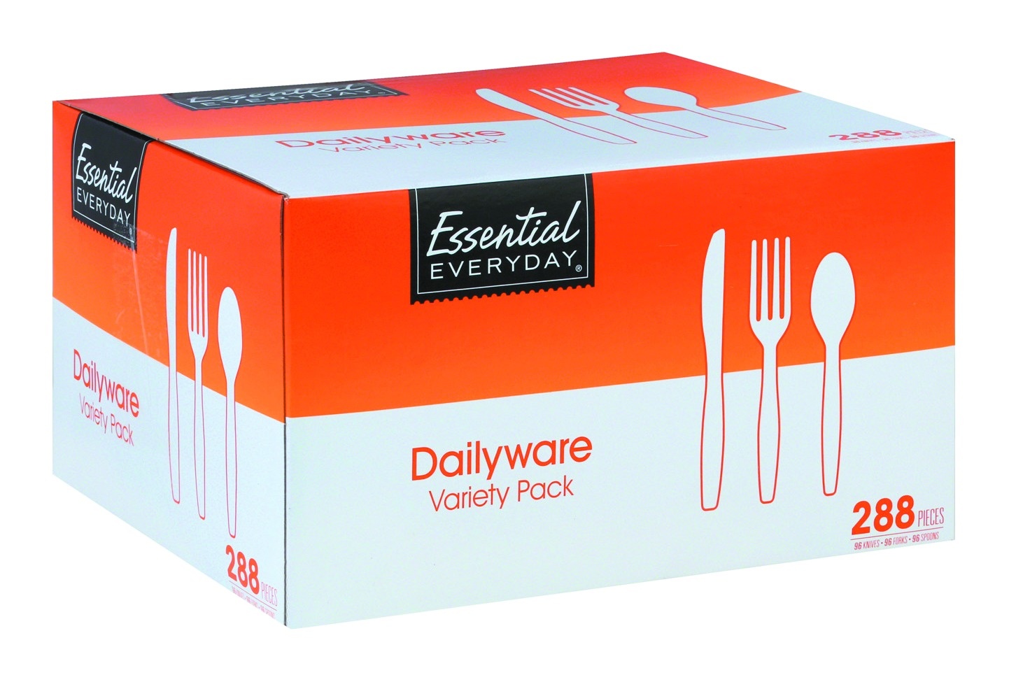 slide 1 of 6, Essential Everyday Heavy Duty Cutlery Combo, 288 ct