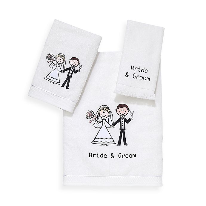 slide 1 of 1, Avanti Bride and Groom Bath Towel, 1 ct