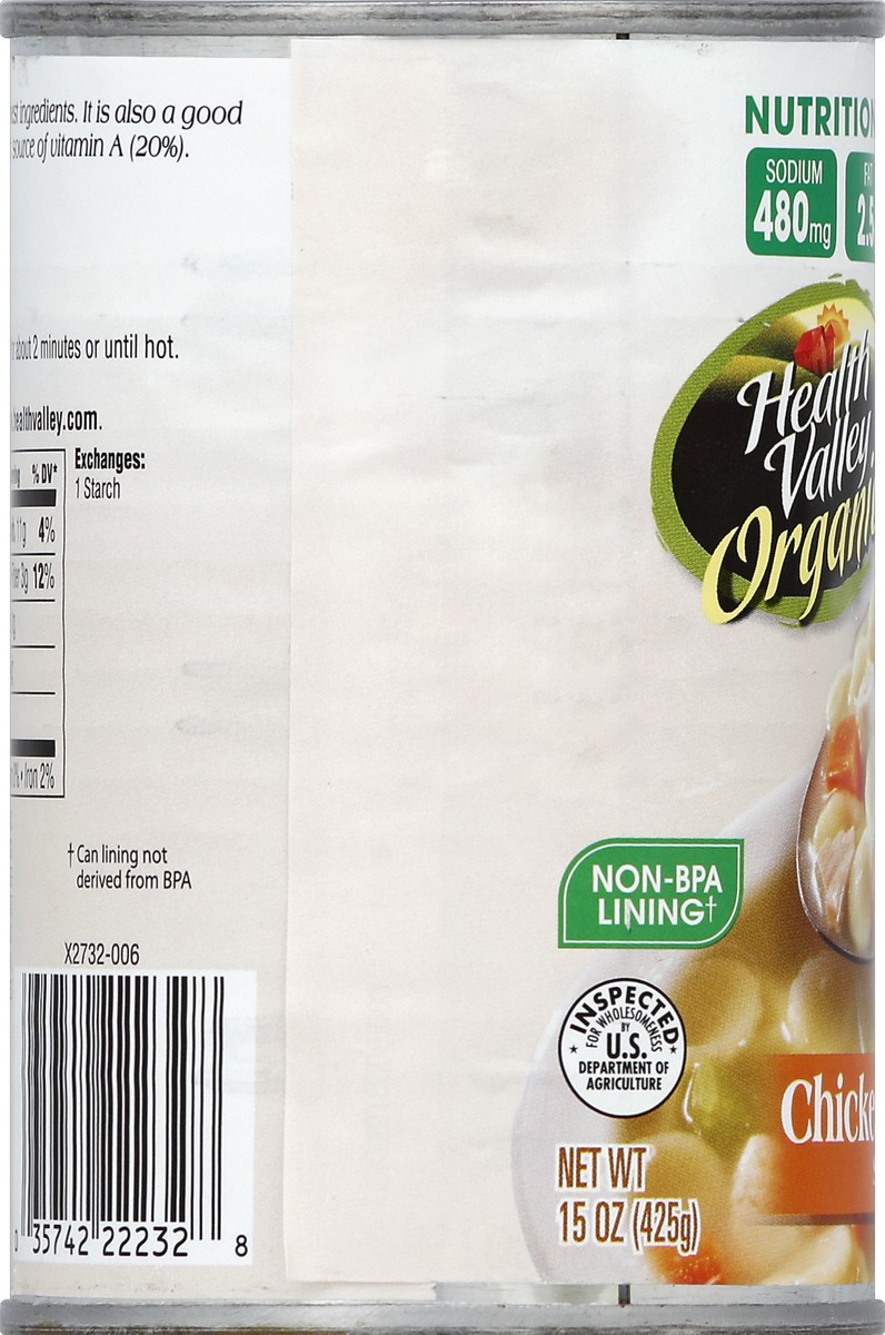 slide 3 of 6, Health Valley Organic Chicken Noodle Soup, 15 oz