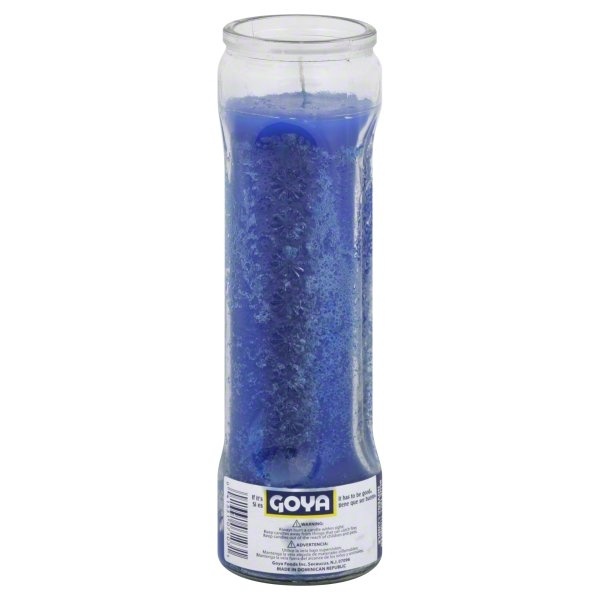 slide 1 of 1, Goya Novena Blue Candle, 19 oz