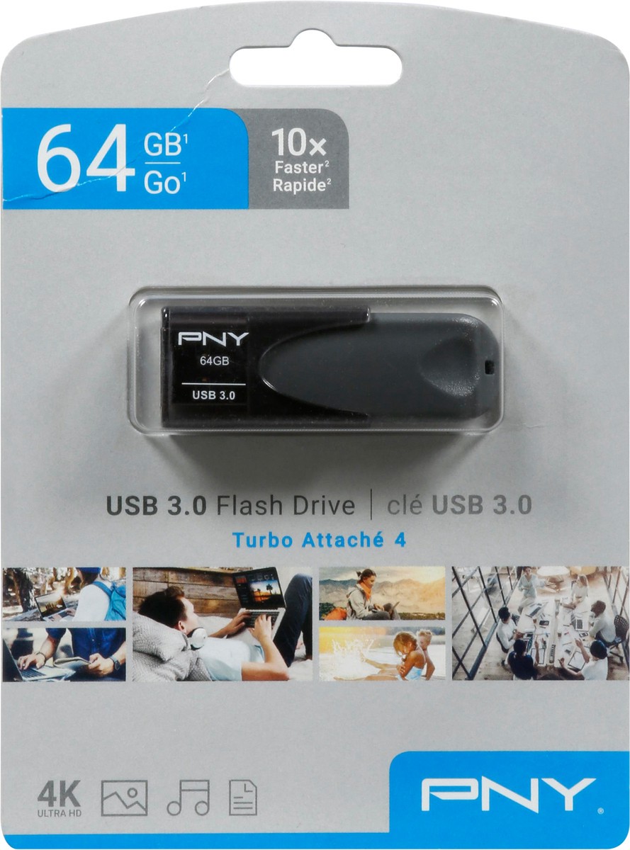 slide 9 of 12, PNY 64 GB USB 3.0 Flash Drive 1 ea, 1 ct