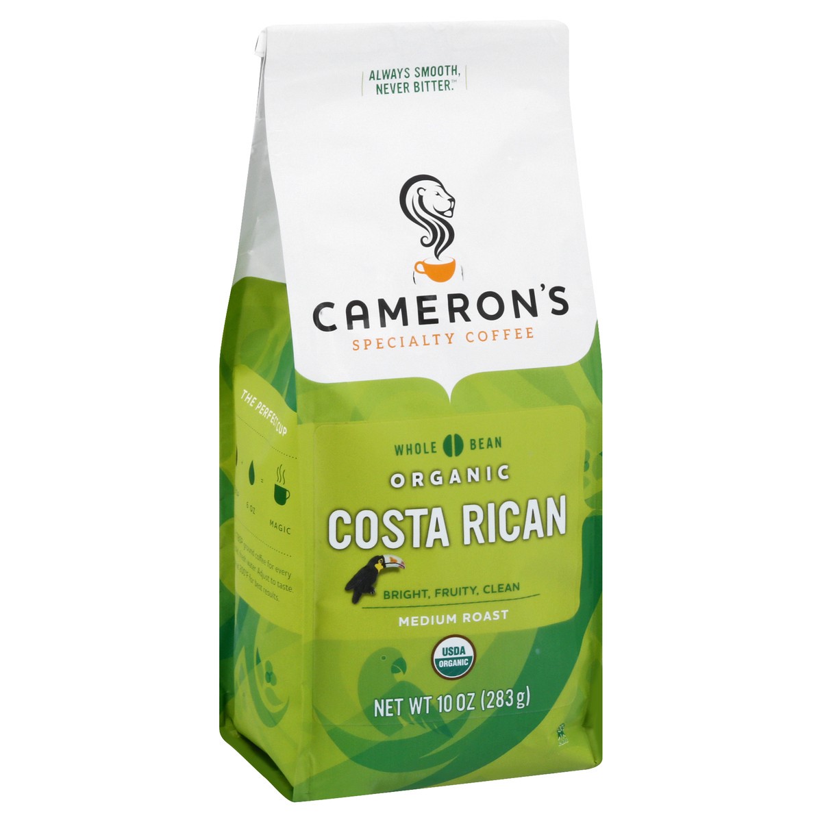 slide 2 of 12, Cameron's Organic Whole Bean Medium Roast Costa Rican Coffee 10 oz, 10 oz