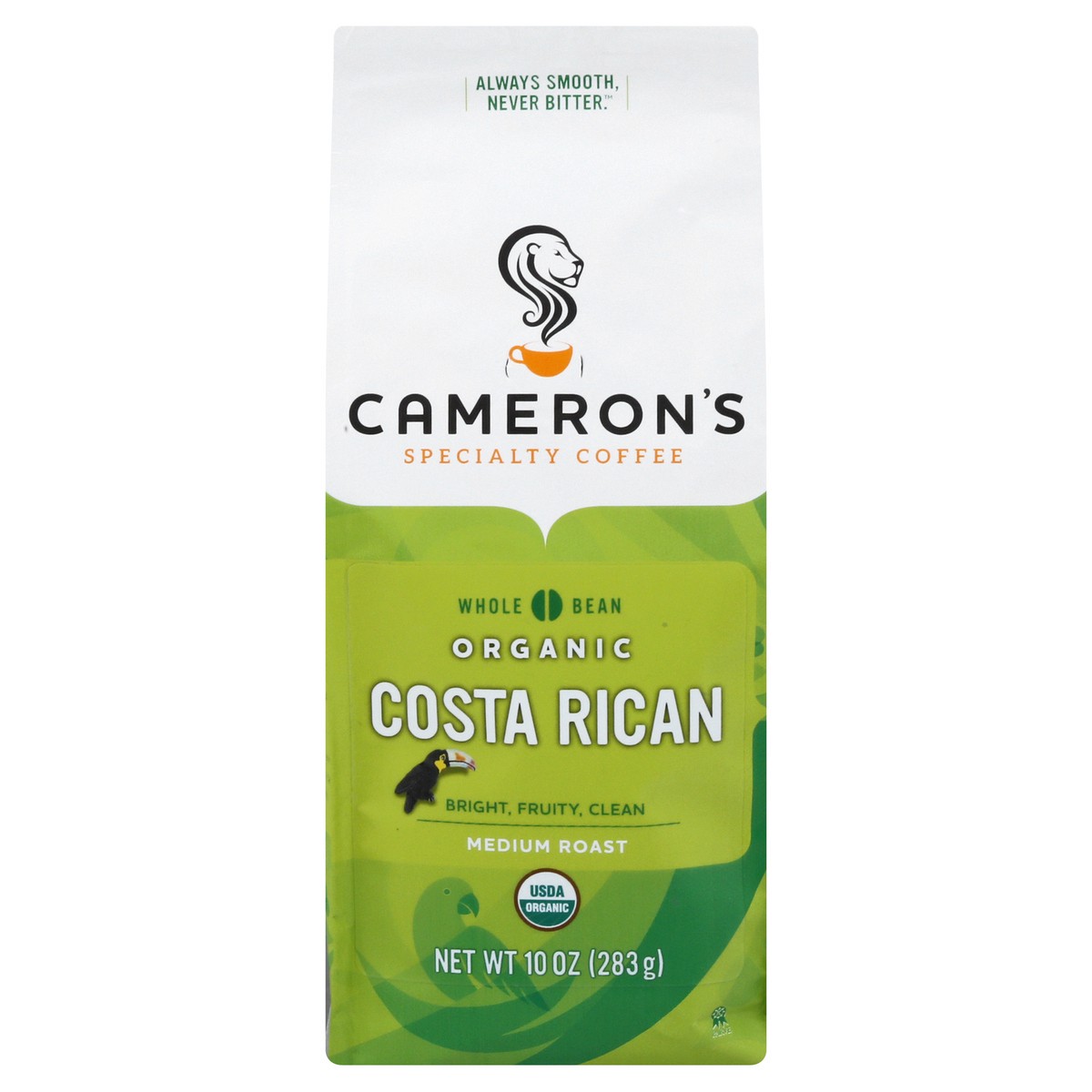 slide 12 of 12, Cameron's Organic Whole Bean Medium Roast Costa Rican Coffee 10 oz, 10 oz
