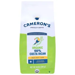 Cameron's Organic Whole Bean Medium Roast Costa Rican Coffee - 10 oz