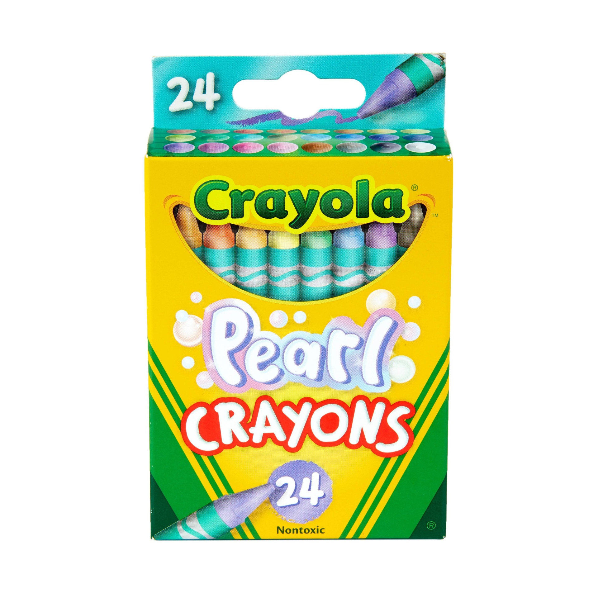 slide 1 of 1, Crayola Pearl Crayons, Pearlescent Colors, 24 ct