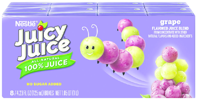 slide 1 of 1, Juicy Juice 100% Juice, Grape - 8 ct, 8 ct