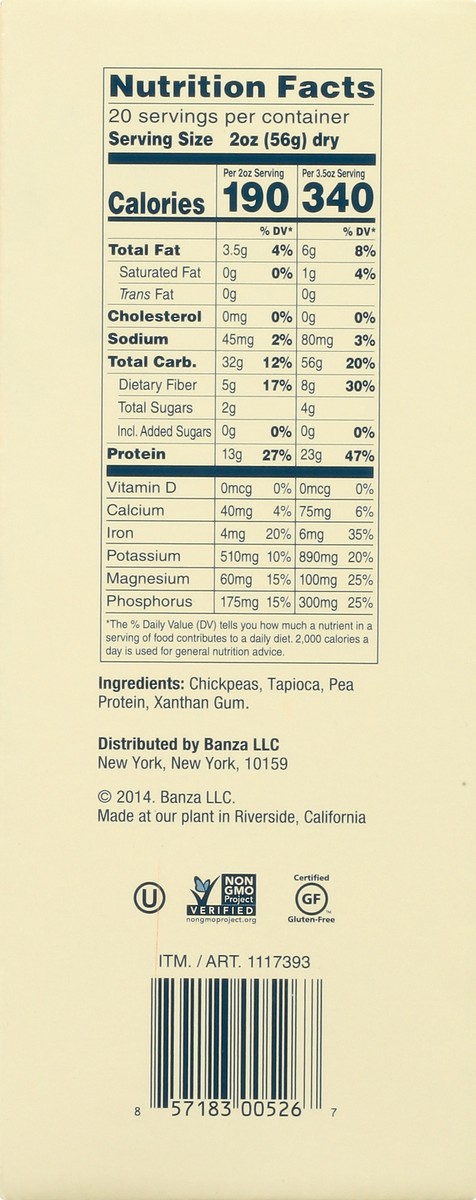 slide 7 of 13, Banza Made from Chickpeas Rotini 5 ea, 