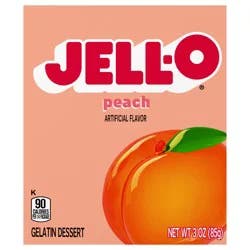 Jell-O Peach Artificially Flavored Gelatin Dessert Mix, 3 oz Box