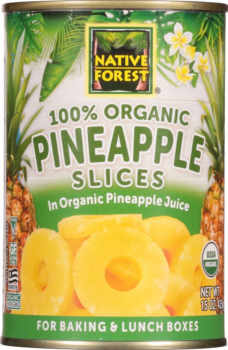 slide 1 of 9, Native Forest Pineapple Slices Org, 15 oz