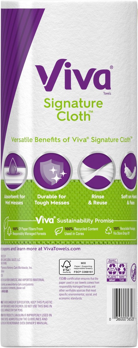 slide 6 of 11, Viva Signature Cloth Paper Towels, 1 Double Roll, 86 Sheets per Roll, 1 ct